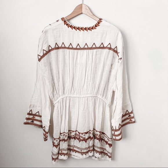 NWT Free People Saffron Embroidered Tunic in Ivory - Picture 9 of 14
